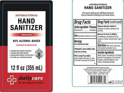 Image Description (Dailycare Antibacterial Hand Sanitizr Unscented 355 mL 65 Vv)